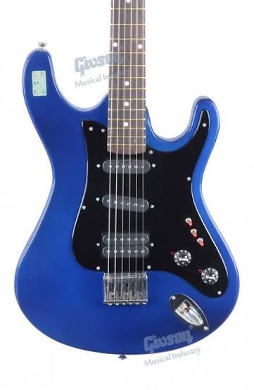 Givson blue diamond semi acoustic guitar with equalizer