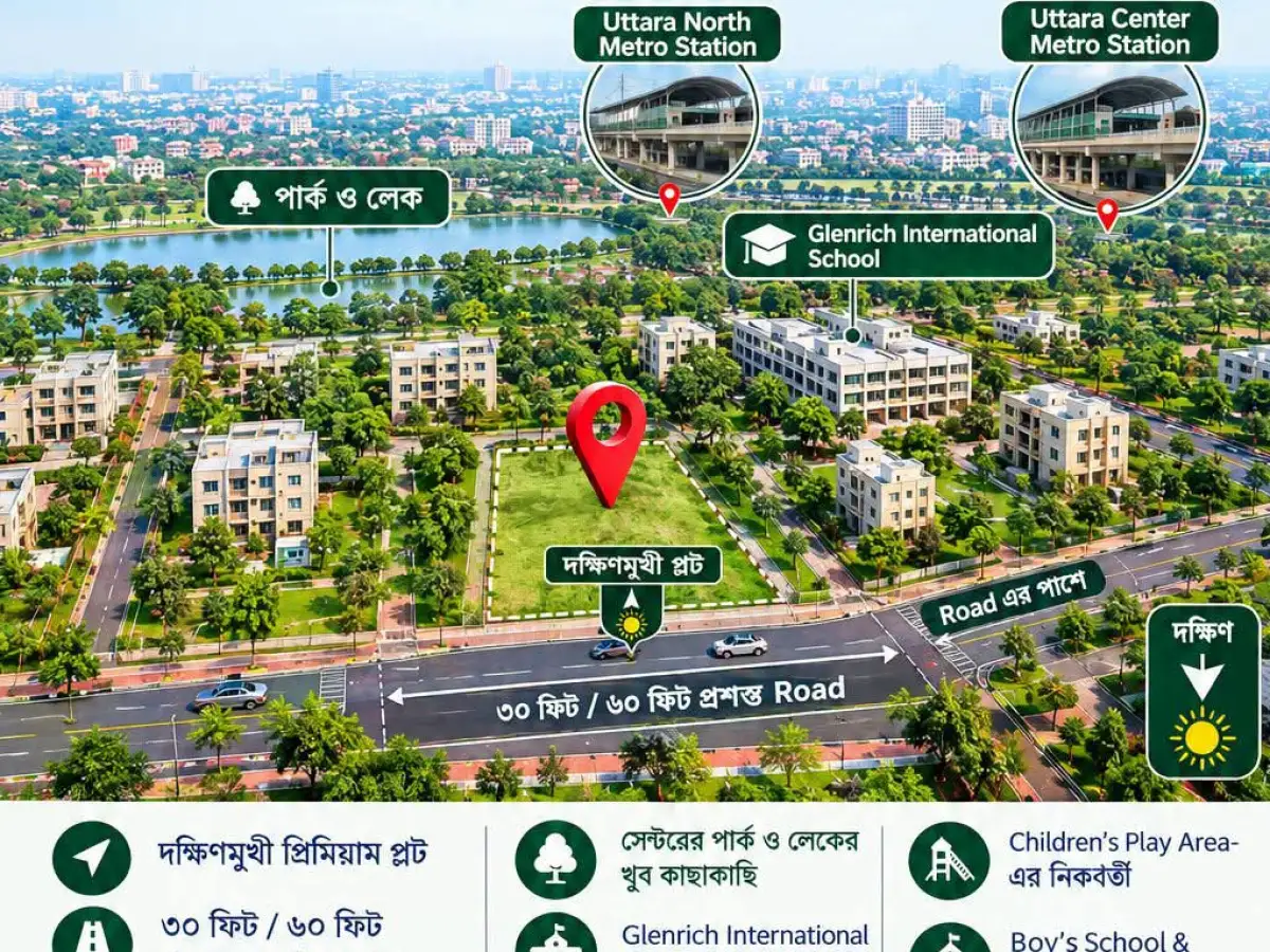 দক্ষিণমুখী প্রিমিয়াম প্লট বিক্রয়
